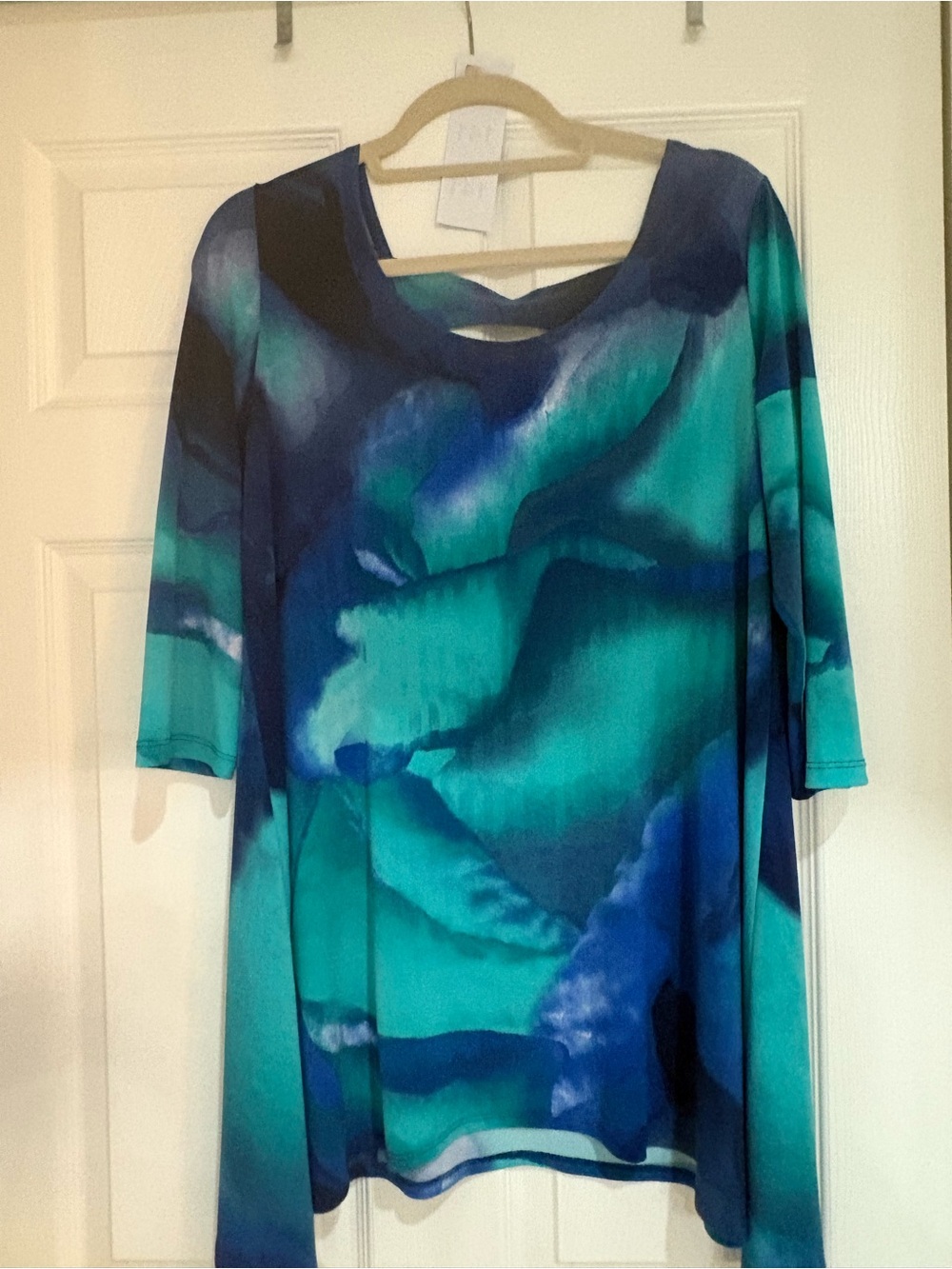 Clara Sun Woo Tunic Top — size Medium Blue / Green